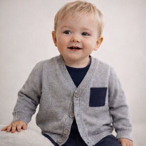 Gymboree Baby Boy Colorblock Steiped Cardigan- size 6-12 months